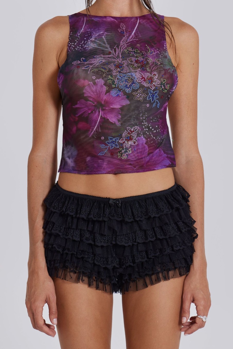 Jaded London Rhea Lace Bloomer Shorts In Black | Shorts & Jorts