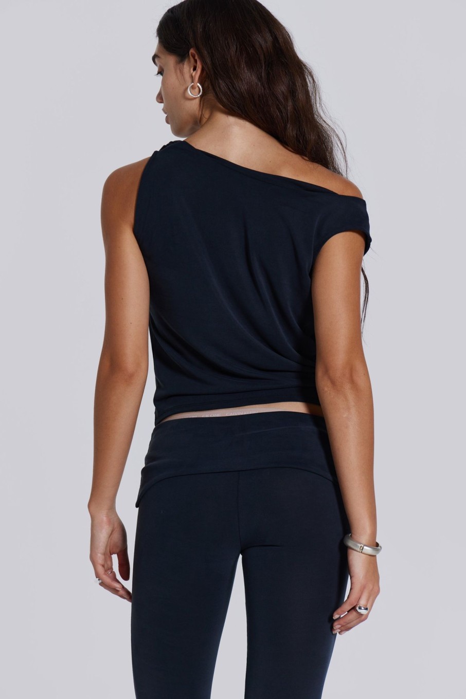 Jaded London Mira Soft Touch Drape Top | Loungewear