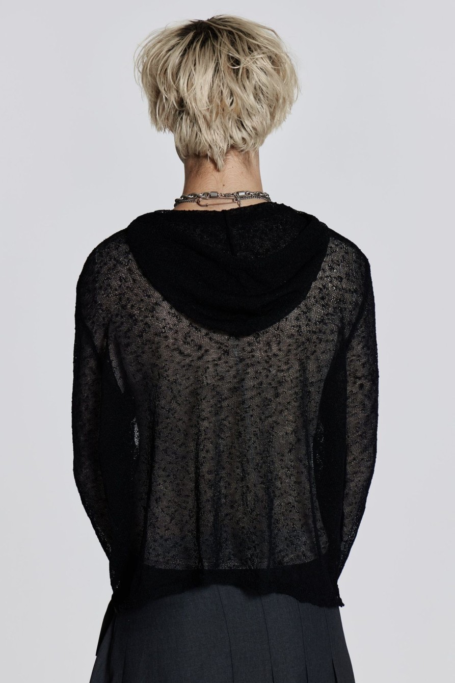 Jaded London Haze Knit Hoodie | Knitwear