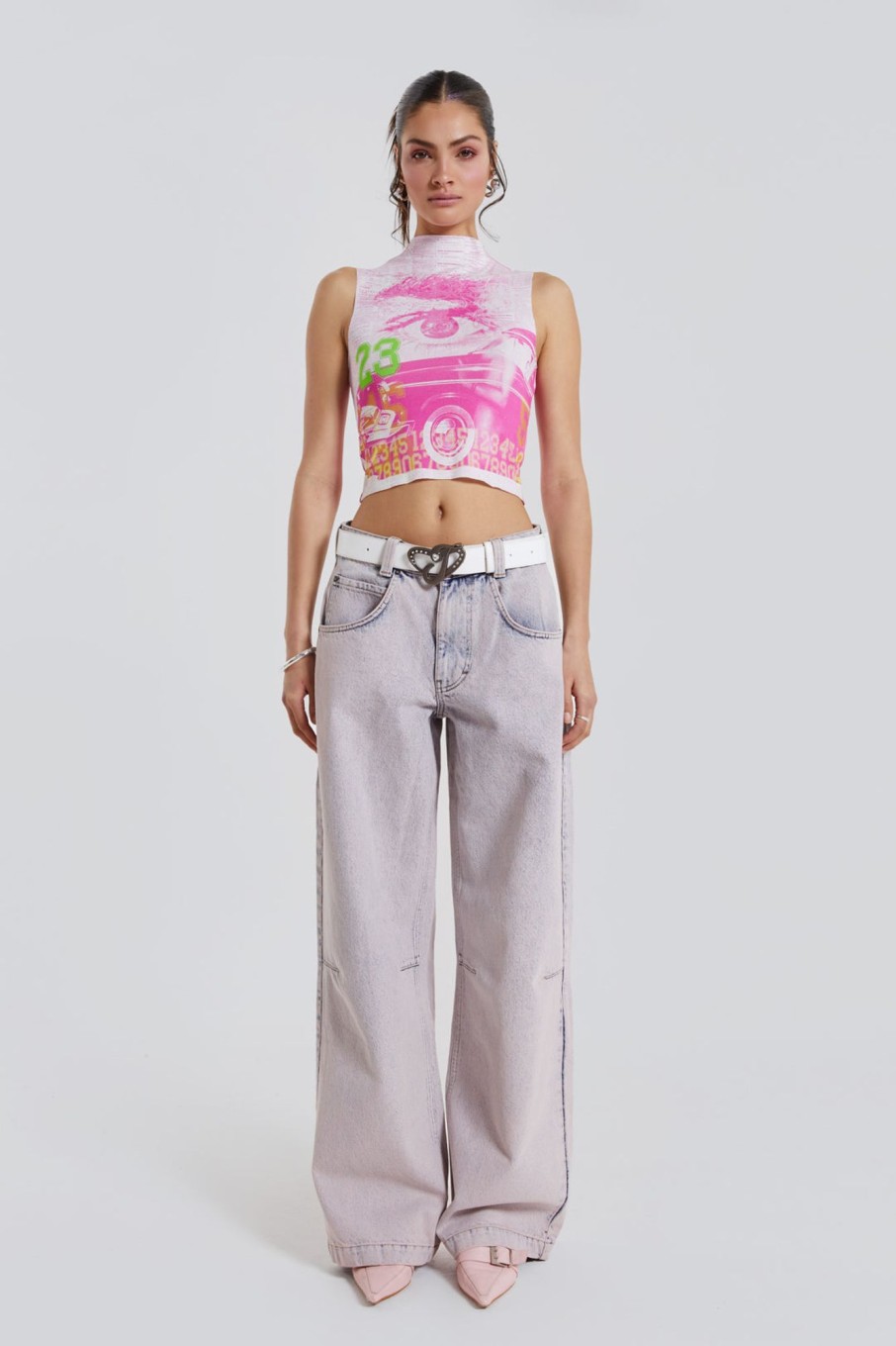 Jaded London Pink Wash Acid Colossus Baggy Jeans | Baggy Jeans