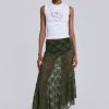 Jaded London Rhea Khaki Lace Midi Skirt | Beach Cover Ups