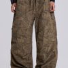 Jaded London Forest Camo Parachute Pants | Cargo Pants