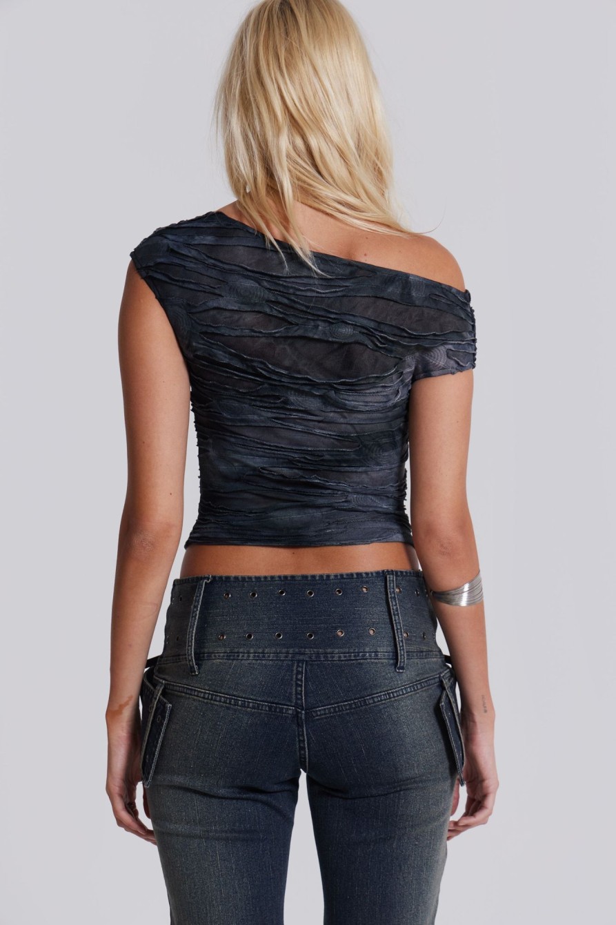 Jaded London Reign Asymmetric Top | Crop Tops