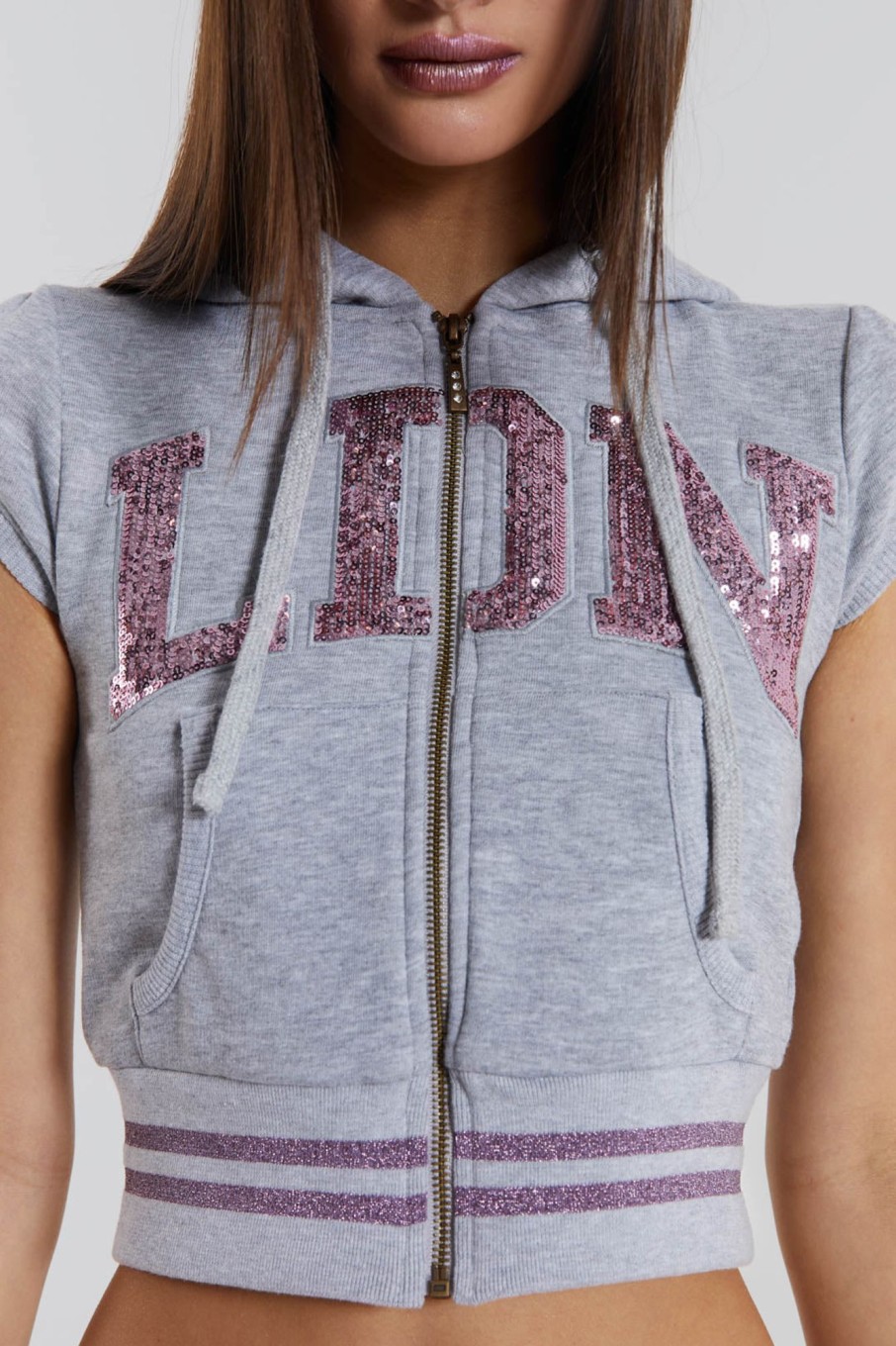 Jaded London Landmark Sequin Zip Up | Hoodies & Sweatshirts