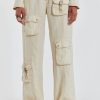 Jaded London Santal Linen Cargo Trousers | Cargo Pants