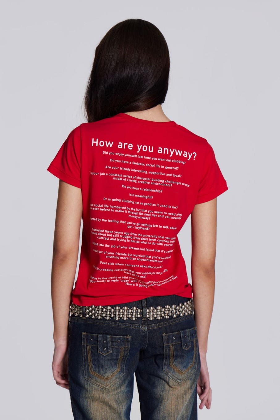 Jaded London Red How Are You? Tee | T-Shirts