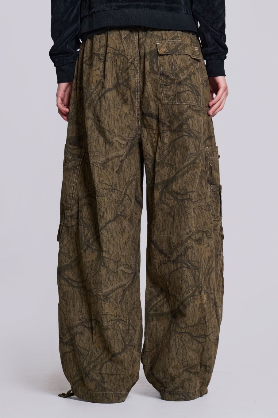 Jaded London Forest Camo Parachute Pants | Trousers & Pants