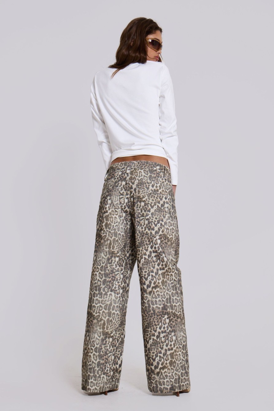 Jaded London Leopard Fade Colossus Jeans | Statement Jeans