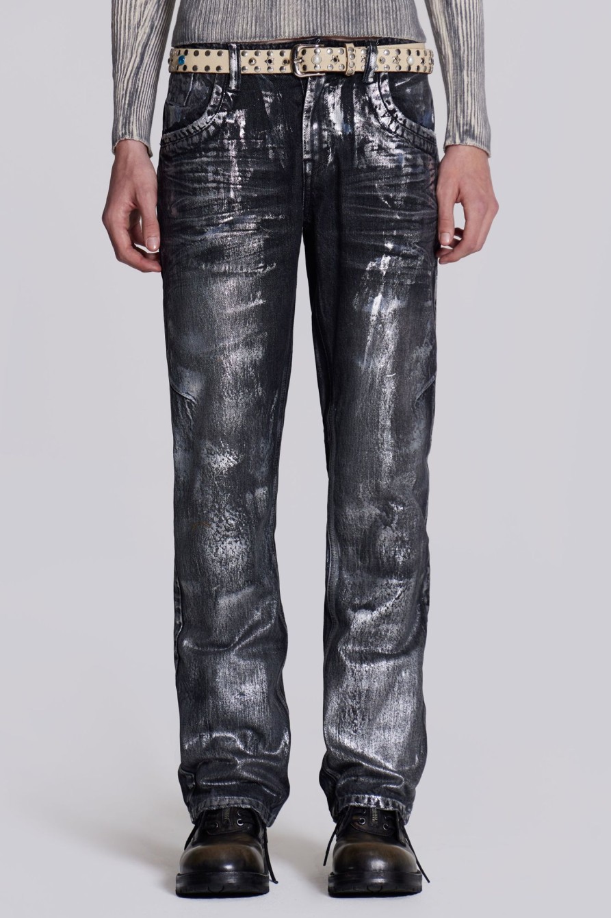 Jaded London Gunmetal Reed Jeans | Jeans