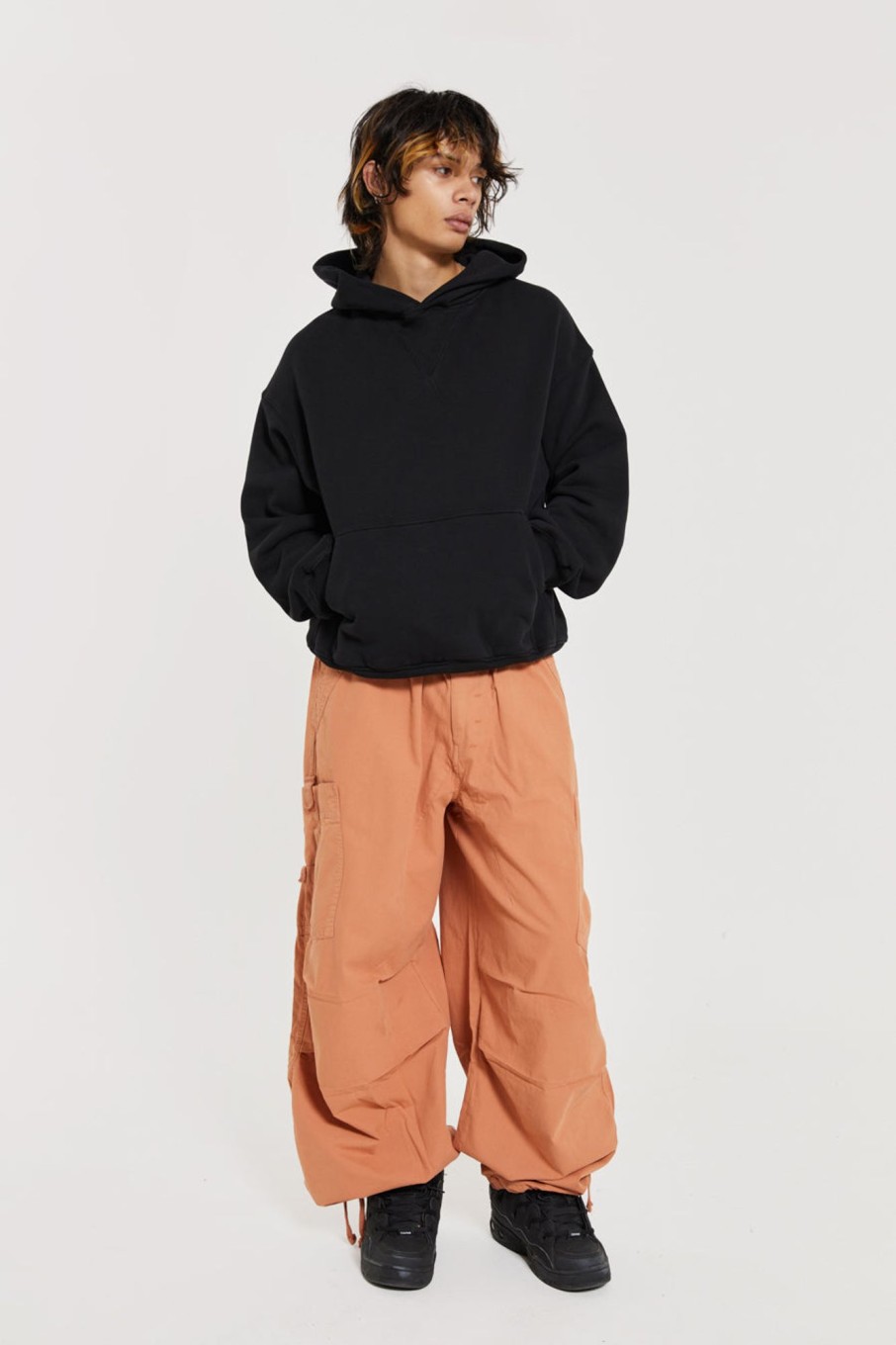 Jaded London Rust Orange Parachute Cargo Pants | Trousers & Pants