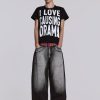 Jaded London Black White Wash Xl Colossus Jeans | Jeans