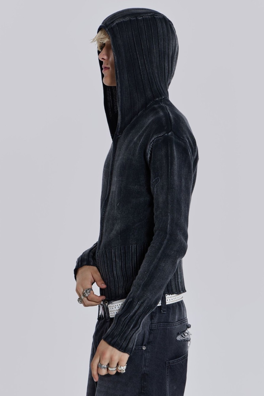 Jaded London Relic Knit Hoodie | Knitwear