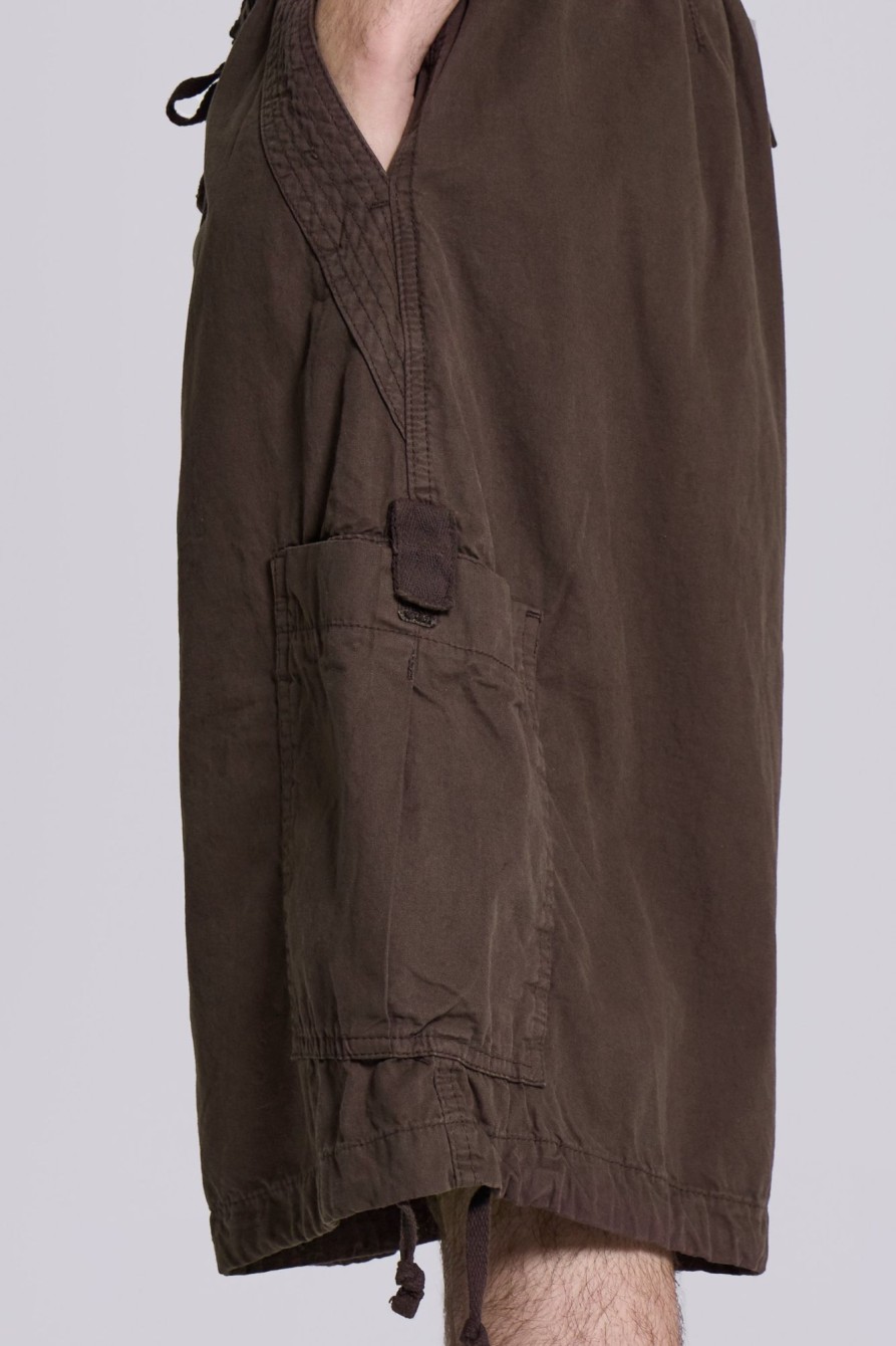 Jaded London Brown Parachute Cargo Shorts | Shorts & Jorts