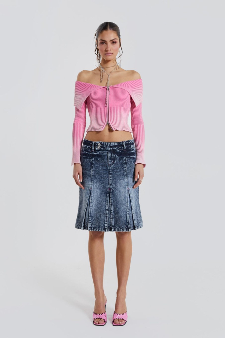 Jaded London The Hills Denim Midi Skirt | Midi Skirts