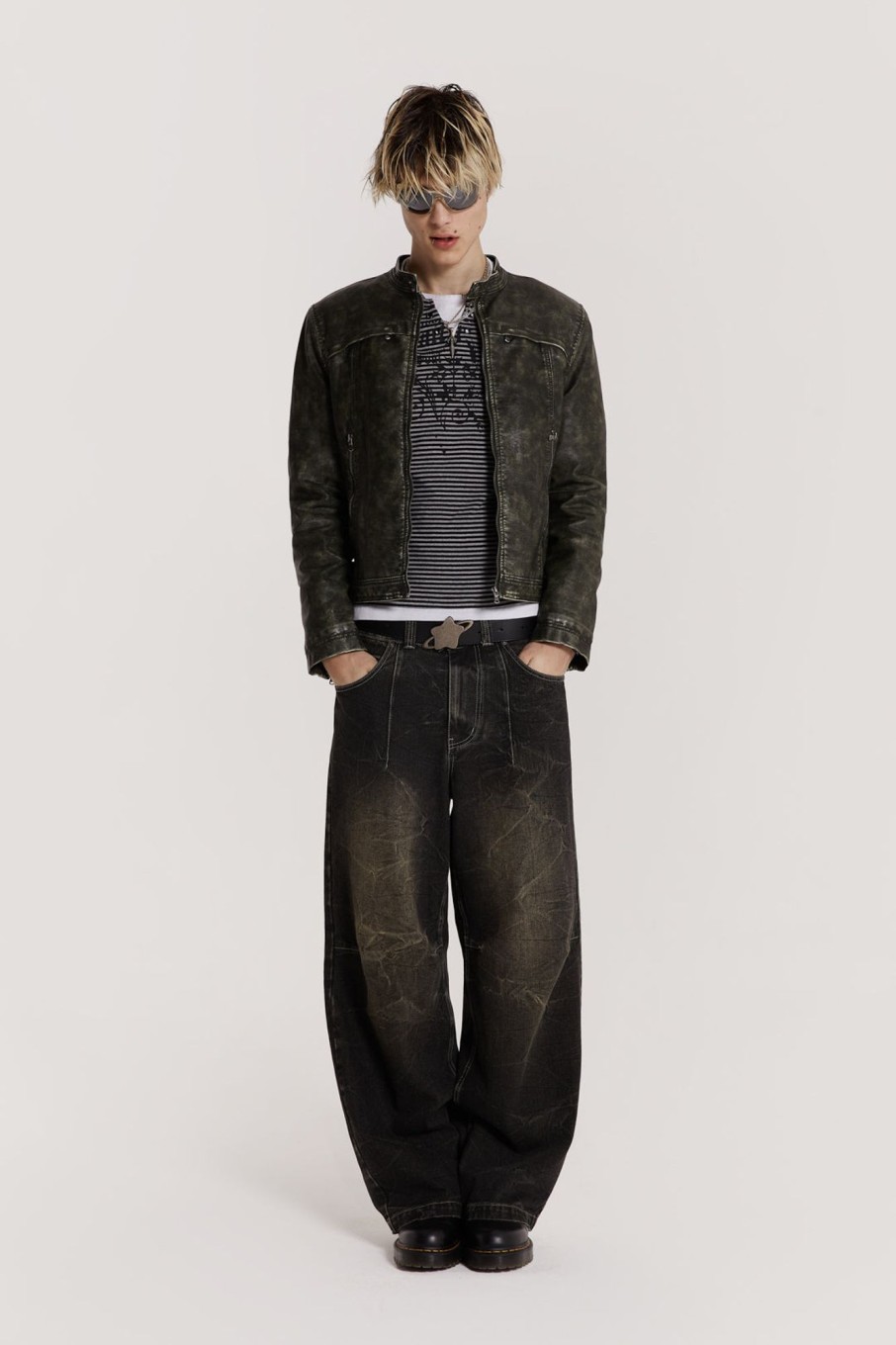 Jaded London Washed Black Razor Jeans | Jeans