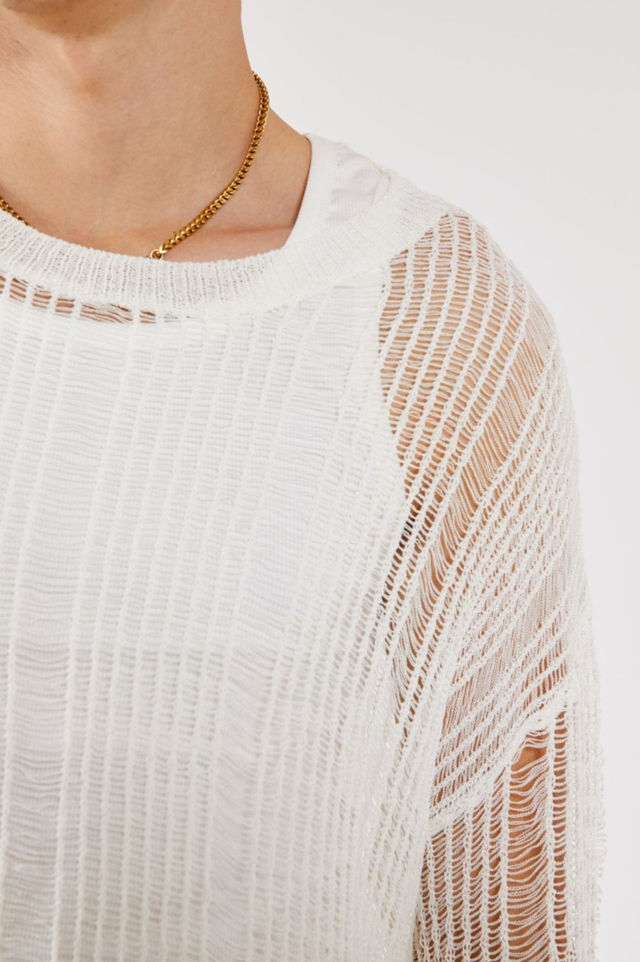 Jaded London White Labyrinth Jumper | Knitwear